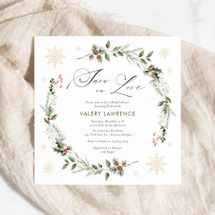 Convites Neve no Amor Chá de panela de Natal