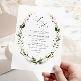 Convites Neve no Amor Ouro Flocos de Neve Chá de panela