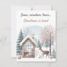 Convites ❄️ 🎄 Neve, Reindeer, Árvores. O Natal está aqui!