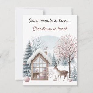 Convites ❄️ 🎄 Neve, Reindeer, Árvores. O Natal está aqui!