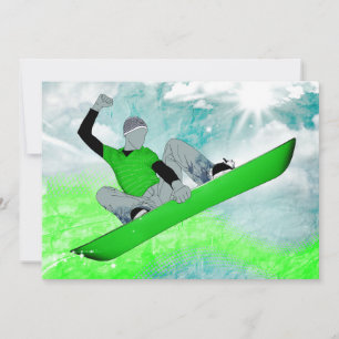 Convites Neve: snowboard