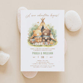 Convites New Adventure Happy Campers Chá de fraldas Invite