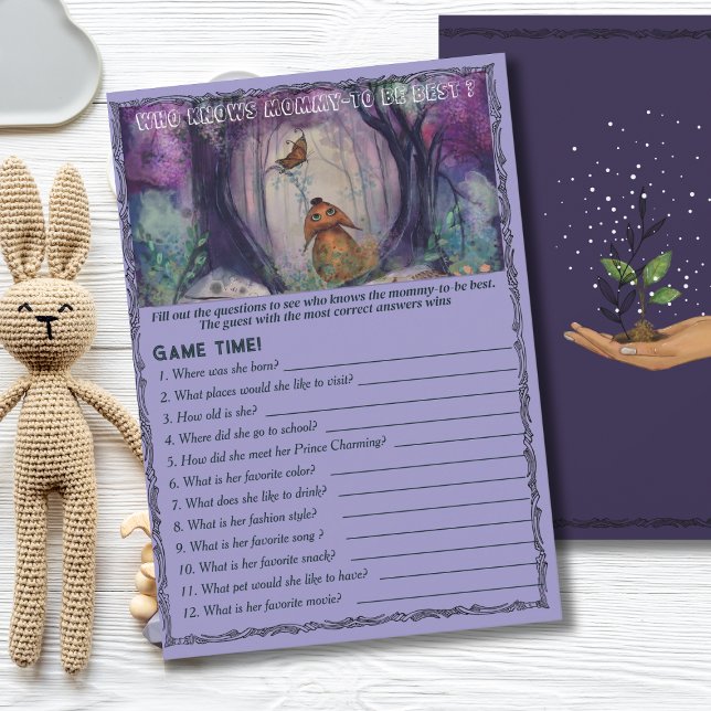 Convites  New Chapter Begins Who Knows Mommy Best Game Card (New Chapter Begins Who Knows Mommy Best Game Card)