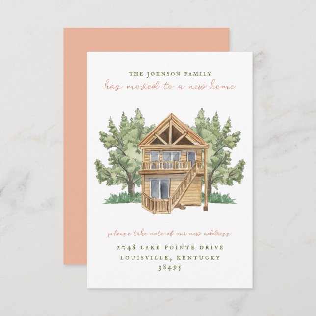 Convites New Home Moving Announcement (Frente/Verso)