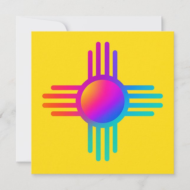 Convites New Mexico Zia Sun  (Frente)
