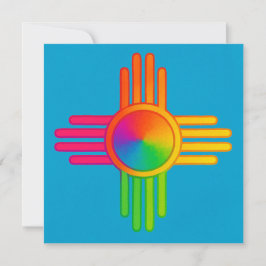 Convites New Mexico Zia Sun Neon 