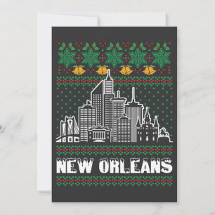 Convites New Orleans Louisiana Ugly Christmas Plus Size T-S