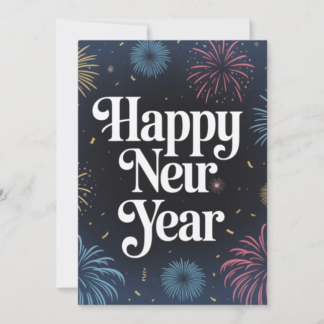 Convites New Year Wishing (Frente)