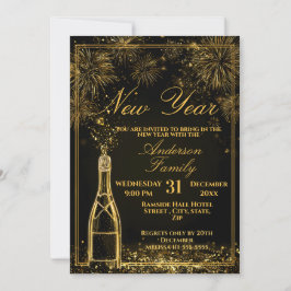 Convites New Years Eve Party Bubbly Celebration