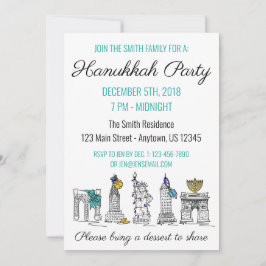 Convites New York Hanukkah NYC Landmarks Jewish Holiday