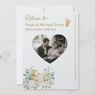 Convites Newborn Baby Announcement Card