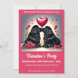 Convites Newfoundland Dog Valentine