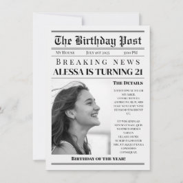 CONVITES NEWSPAPER BIRTHDAY