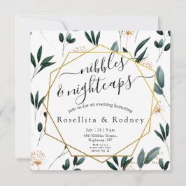 Convites Nibbles & Nightcaps 🌙 Festa de noivado 🥂