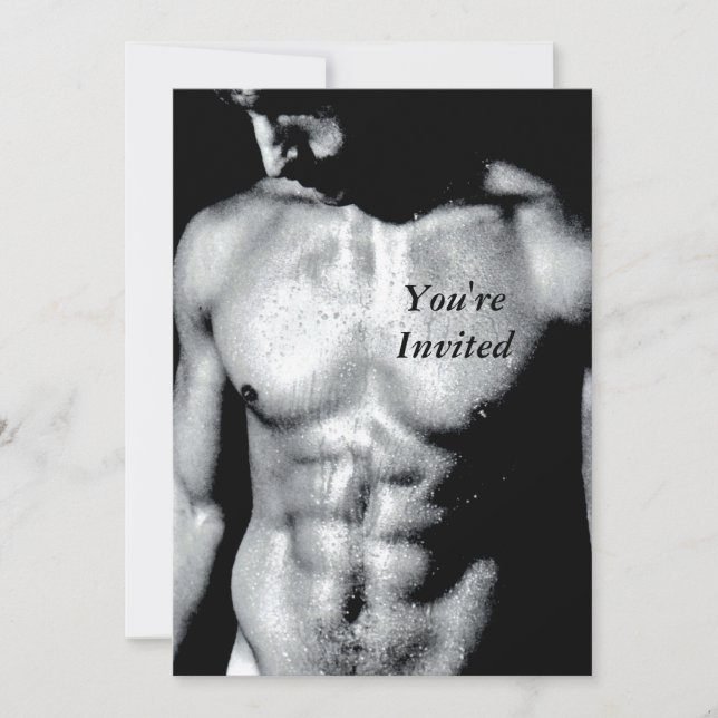 Convites Nick Wet bw, você é convidado (Frente)