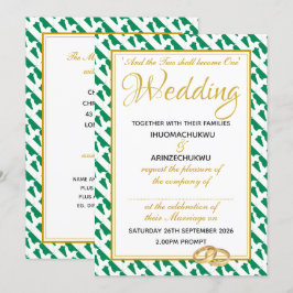 Convites NIGERIA - Escritura Cristã Naija Casamento