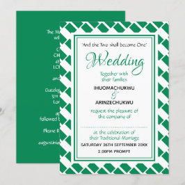 Convites NIGERIA FLAG Na moda Personalizado Casamento niger