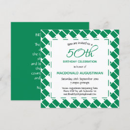 Convites NIGERIA FLAG Personalizada 50º Aniversário