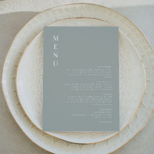 Convites NINA Menu "Boho" Verde Moderno e Minimalista