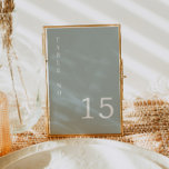 Convites NINA | Sage Green Bohemian Número Mínimo de Tabela<br><div class="desc">Este convite para chás de fraldas apresenta cor verde sábio em conjunto com um layout moderno minimalista. É o convite perfeito para o seu deserto boêmico ou evento de tons de terra rústica.</div>