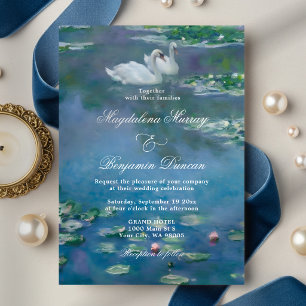 Convites Ninfas Aquáticas Inspiradas em Monet Arte Casament