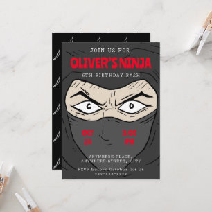 Convites Ninja aniversário