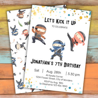 Convites Ninja Birthday Invitation - Ninja Party