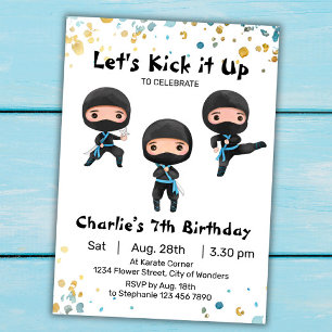 Convites Ninja Birthday Invitation - Ninja Party
