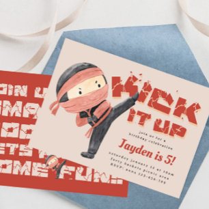 Convites Ninja Birthday, Karate Martial Arts, Chute isso