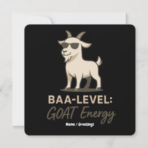Convites Nível de Baa: Energia de Cabra Engraçado Piada de