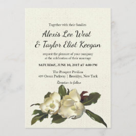 Convites No Amor - Casamento Vintage Magnolia Grandiflora