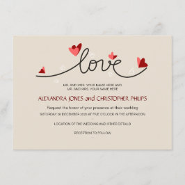 Convites No Amor Um Simples Casamento De Texto Elegante