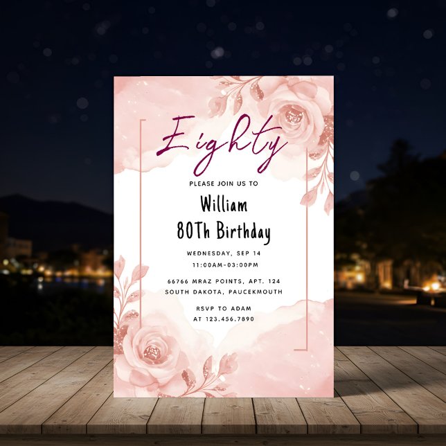 Convites No Aniversário do Feliz 80 de Humor Feliz para Adu (Criador carregado)