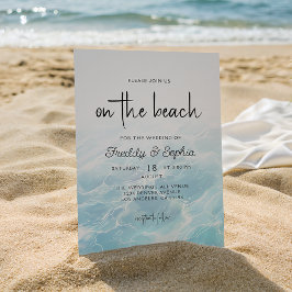 Convites No Casamento de Verão da Beach Watercolor