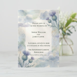 Convites Nó Celta Cardo Azul Casamento Escocês Herita