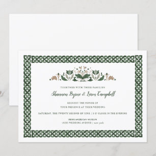 Convites Nó Celta Modern Floral Irish Wedding