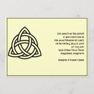 Convites Nó celta no partido preto e mítico do marfim