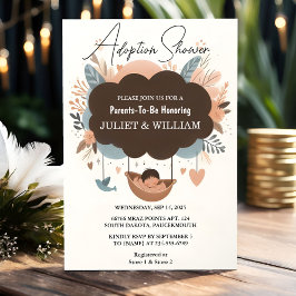 Convites No Chá de fraldas do Dia da Adoção Infantil do Fil