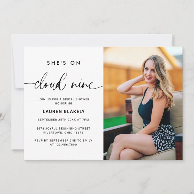 Convites No Chá de panela de Fotografias do Cloud 9 (Frente)