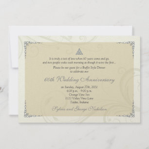 Convites Nó de Amor Celta Diamante Aniversário de Casamento