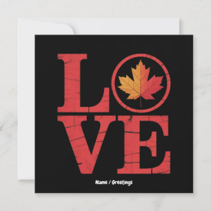 Convites No dia do Canadá, Mapeamento Folha de Amor Sinaliz