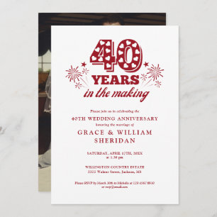 Convites No Fazer 40º aniversário de casamento Foto