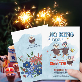 Convites "No King Days" Foto Patriótica de Águia