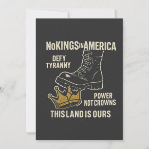 Convites No Kings in America Anti-Trump 4 de julho