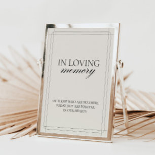 Convites No Loving Memory Classic Light Cinza Sign