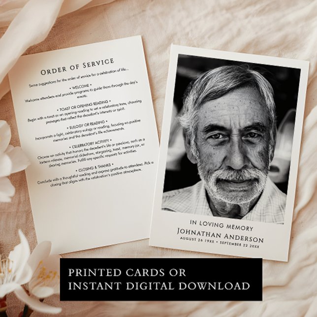 Convites No Loving Memory Funeral Order Of Service Program (Criador carregado)