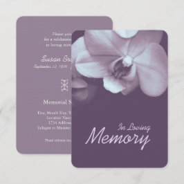 Convites No Loving Memory Orchid P Funeral Memorial Service