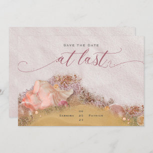 Convites No Último Pink Sandy Beach com Glitzy Seasheles