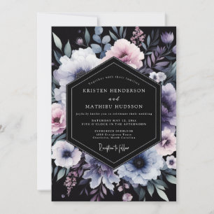 Convites Nocturno Floral de Vinca Casamento