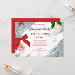Convites Noelsky Blue Nutcracker Candy Cane Corporativo 
